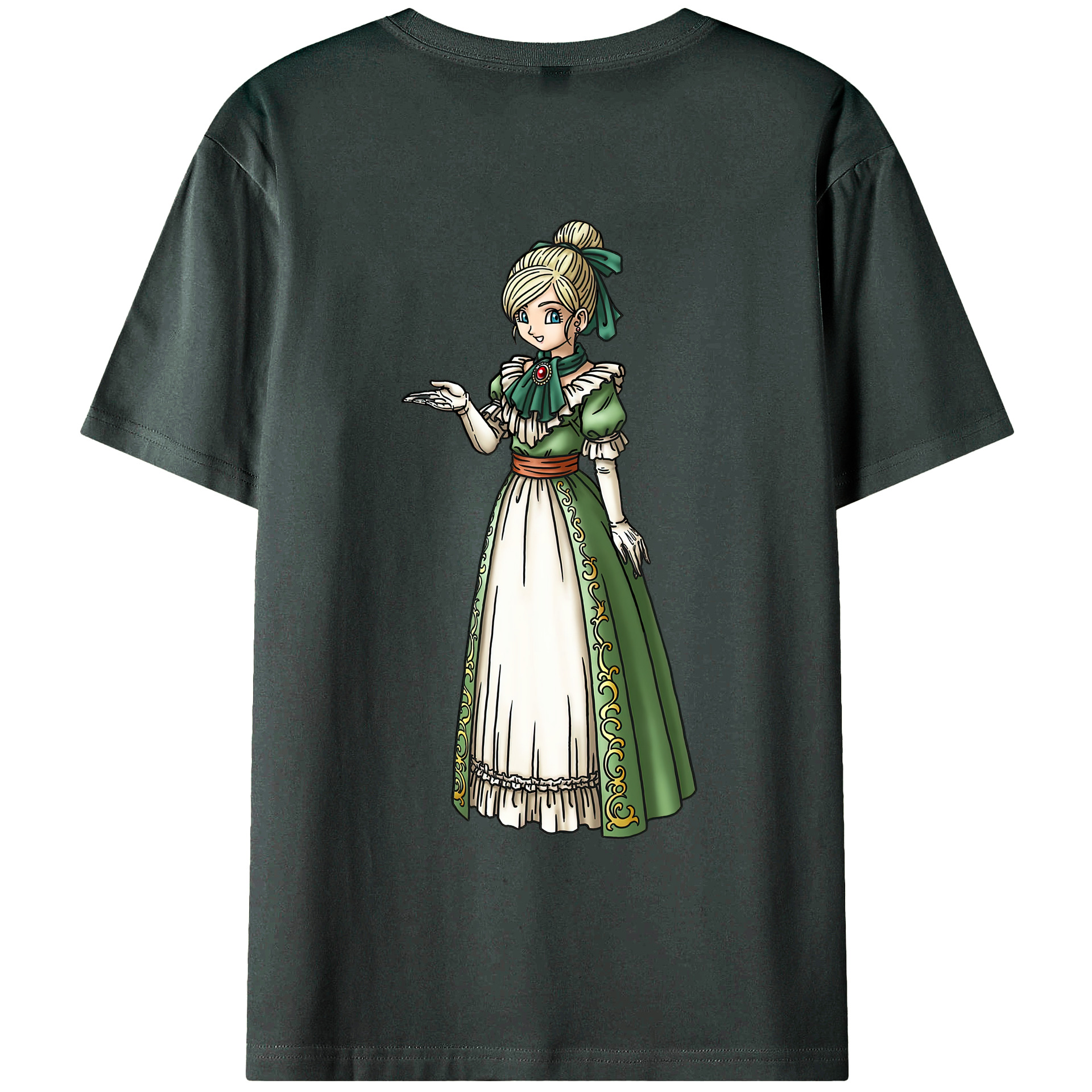 （画像用） ドラゴンクエスト Doragon Kuesuto Dragon Quest 綿100％ メンズ半袖Tシャツ（バックプリント） 通気性